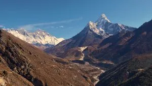 Panorama of the pangboche valley