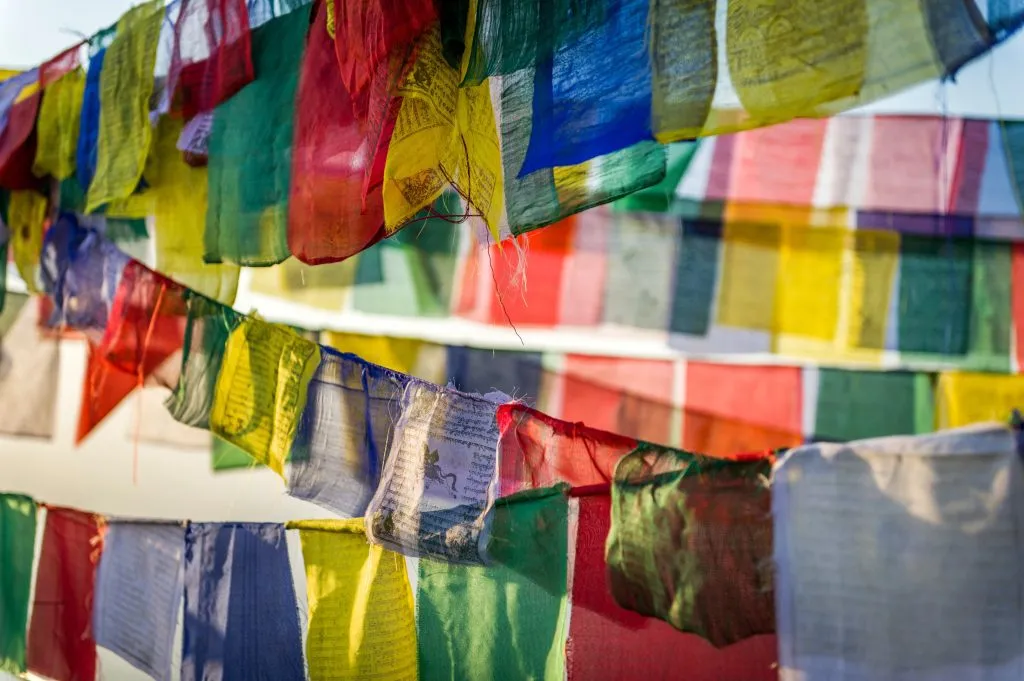 Drapeau de prière tibétain, Népal